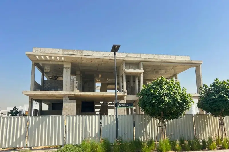 Completed villa structural frame and blockwork, Al Zahia Sharjah